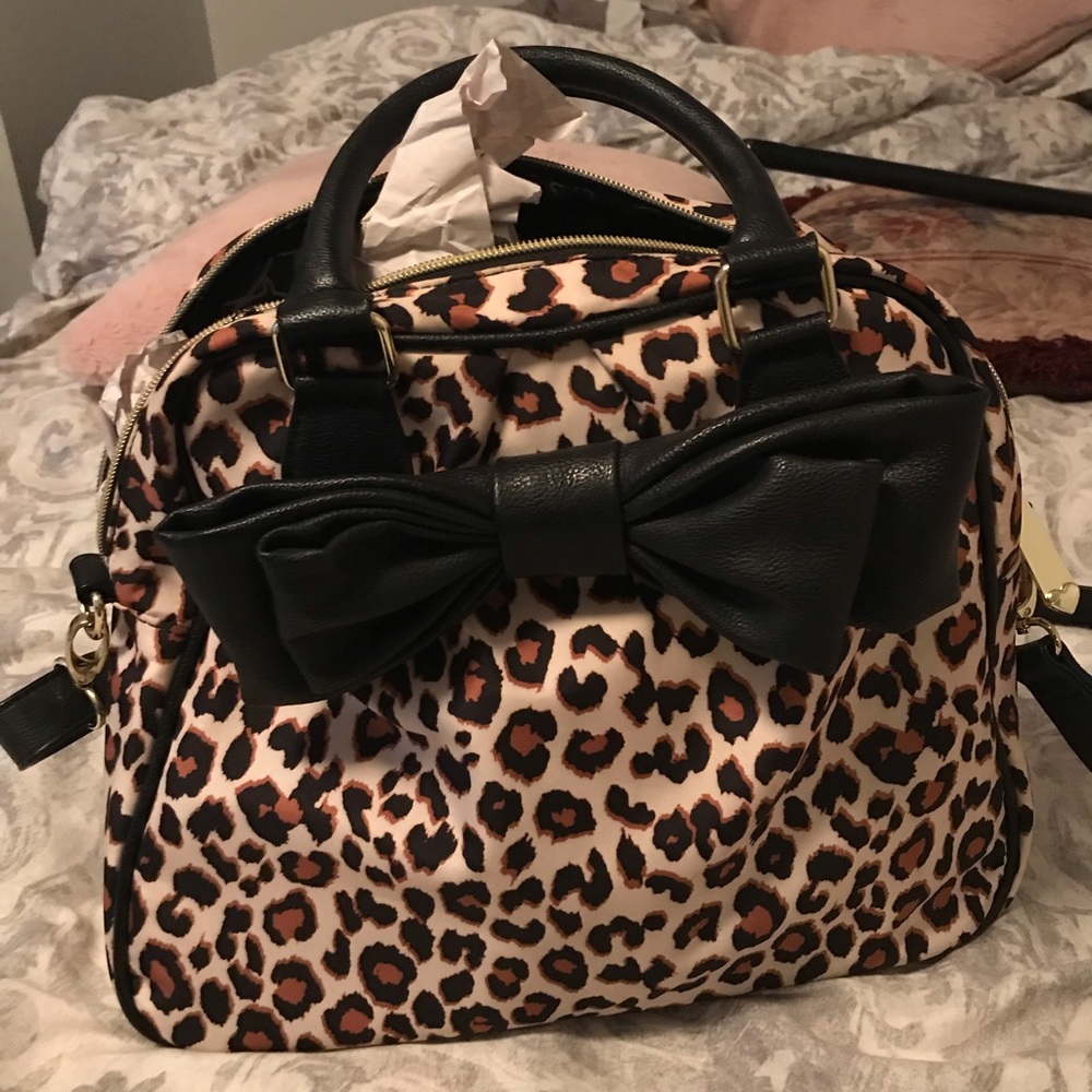 Betsey Johnson leopard purse